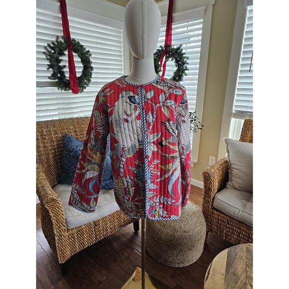 Liza Byrd The Madeline Reversible Quilted Jacket Women's Size L Scarlett Monkey - Picture 3 of 10